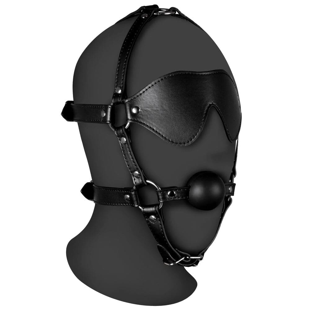 Ouch Xtreme Blindfolded Harness with Solid Ball Gag - Save 30% - Sale