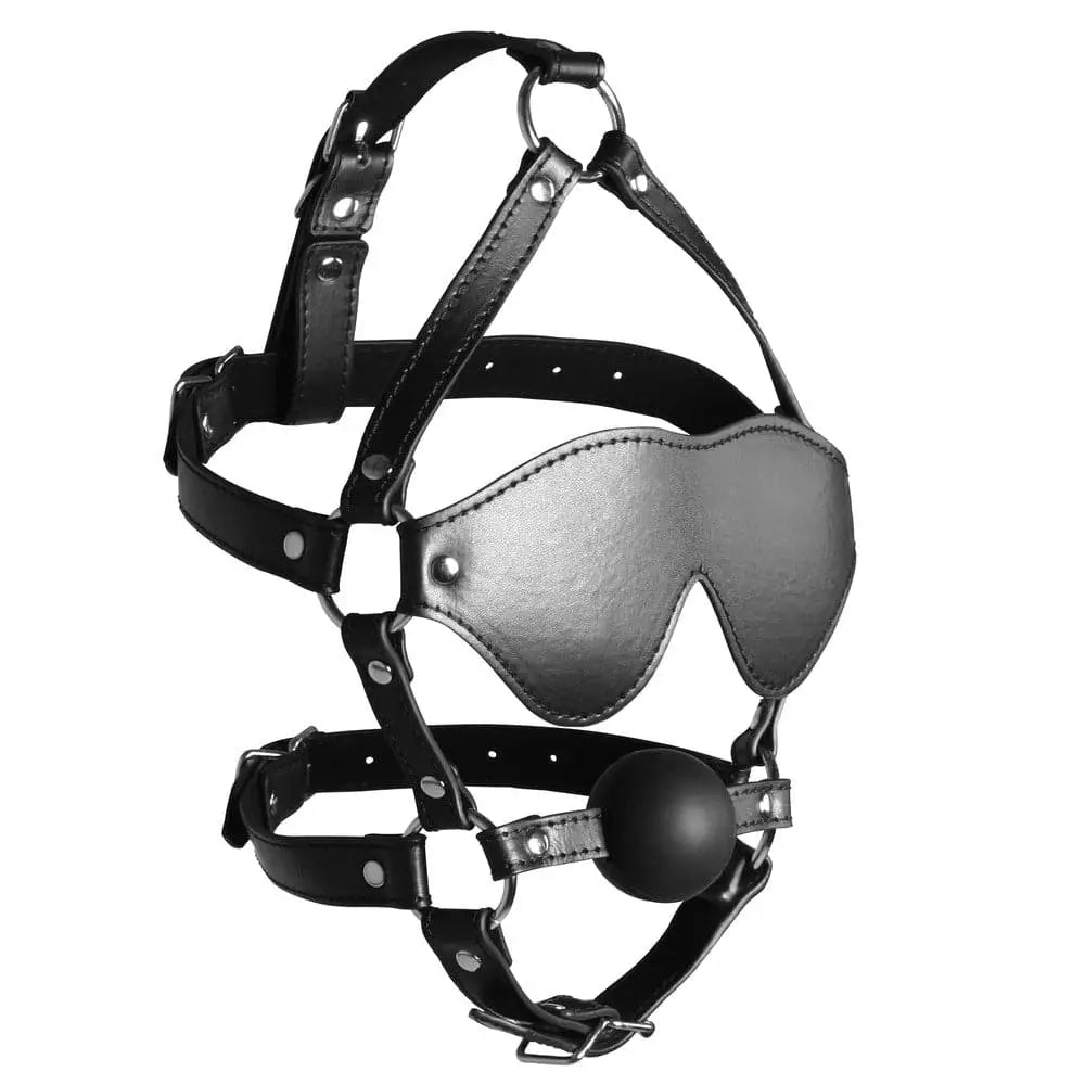 Ouch Xtreme Blindfolded Harness with Solid Ball Gag - Save 25% - with - Fast Shipping - Sale United Kingdom Stoke-on-trent