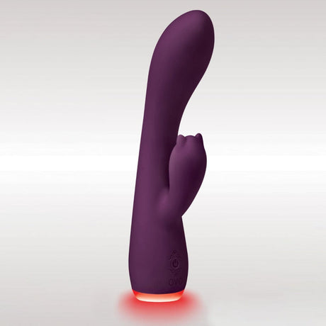 Ovo Beacon Rabbit Dual Stim Vibrator Purple - Sex Toys