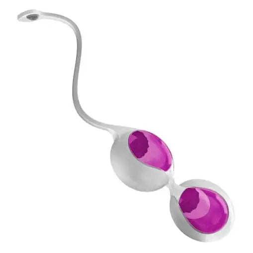 Ovo L1 Silicone Love Balls Waterproof White and Light Violet - Save 15% - and - Sale United Kingdom Stoke-on-trent