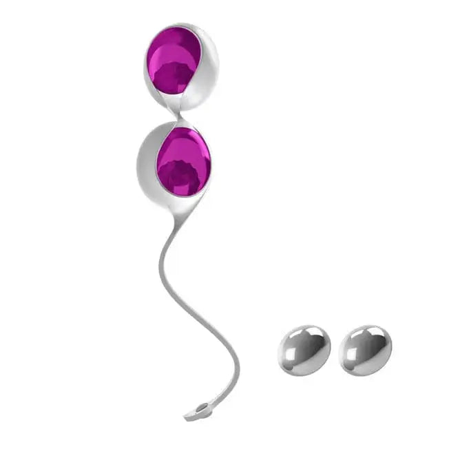 Ovo L1 Silicone Love Balls Waterproof White and Light Violet - Save 15% - and - Sale United Kingdom Stoke-on-trent