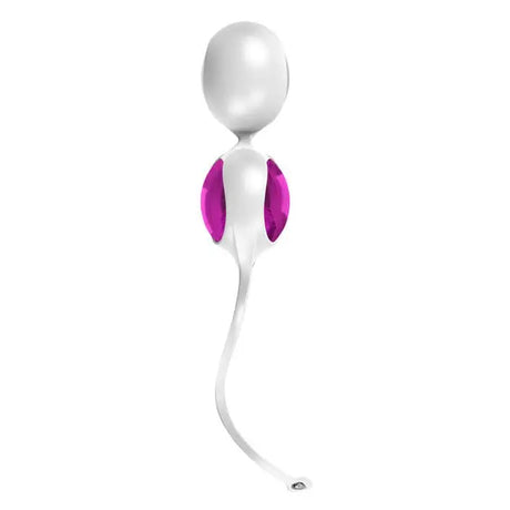 Ovo L1 Silicone Love Balls Waterproof White and Light Violet - Save 15% - and - Sale United Kingdom Stoke-on-trent