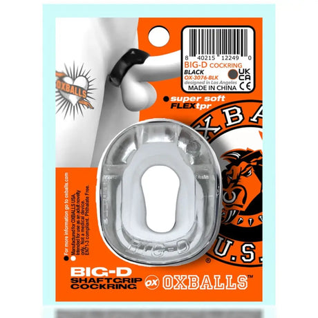 Oxballs Big-d Shaft Grip Cockring Clear - Sex Toys - Save 25% - Big-d - Fast Shipping - Sale United Kingdom Stoke-on-trent