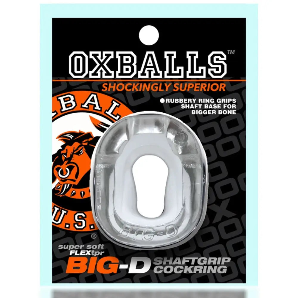 Oxballs Big-d Shaft Grip Cockring Clear - Sex Toys - Save 25% - Big-d - Fast Shipping - Sale United Kingdom Stoke-on-trent