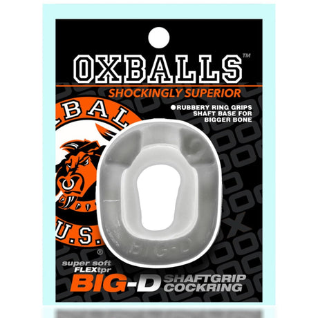 Oxballs Big-D Shaft Grip Cockring White - Sex Toys