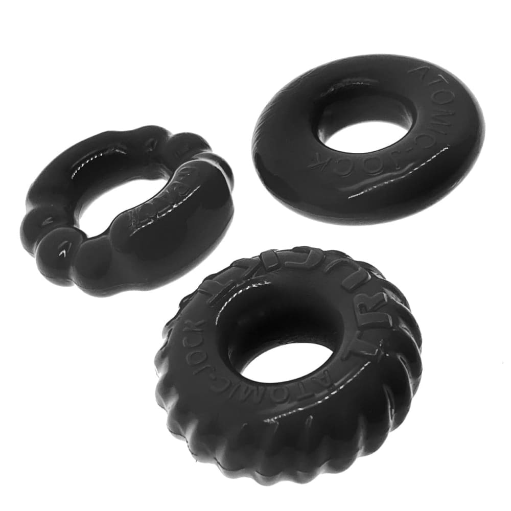 Oxballs Bonemaker 3-pack Boner Cockring Kit Black - Save 20% - Sale