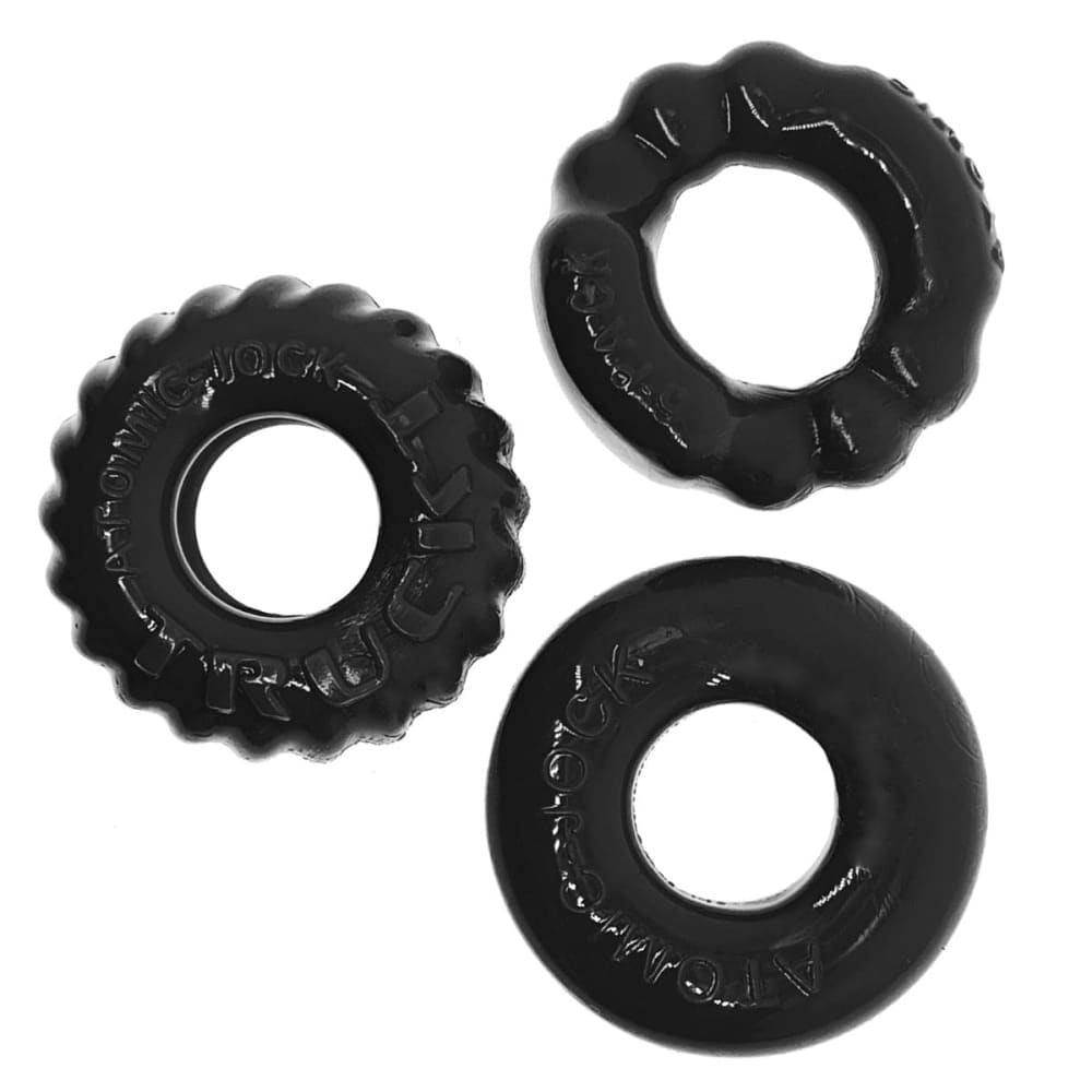 Oxballs Bonemaker 3-pack Boner Cockring Kit Black - Save 20% - Sale