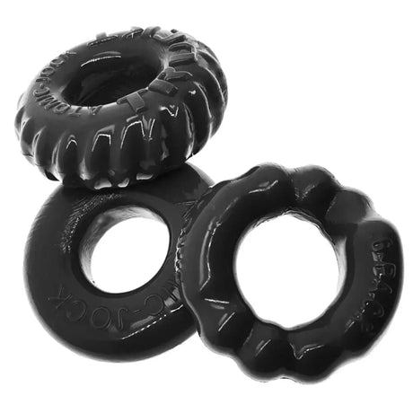 Oxballs Bonemaker 3-pack Boner Cockring Kit Black - Save 25% - 3-pack - Fast Shipping - Sale United Kingdom Stoke-on-trent