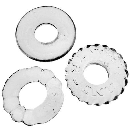 Oxballs Bonemaker 3-pack Boner Cockring Kit Clear - Save 25% - Sale