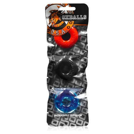 Oxballs Ringer 3 Pack Multi Small - Sex Toys - Save 25% - Fast Shipping - Sale United Kingdom Stoke-on-trent