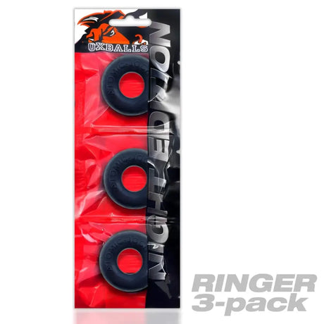 Oxballs Ringer Cockring 3-pack - Plus + Silicone Special Edition Night - Sex Toys - Save 25% - 3-pack - Sale United Kingdom Stoke-on-trent