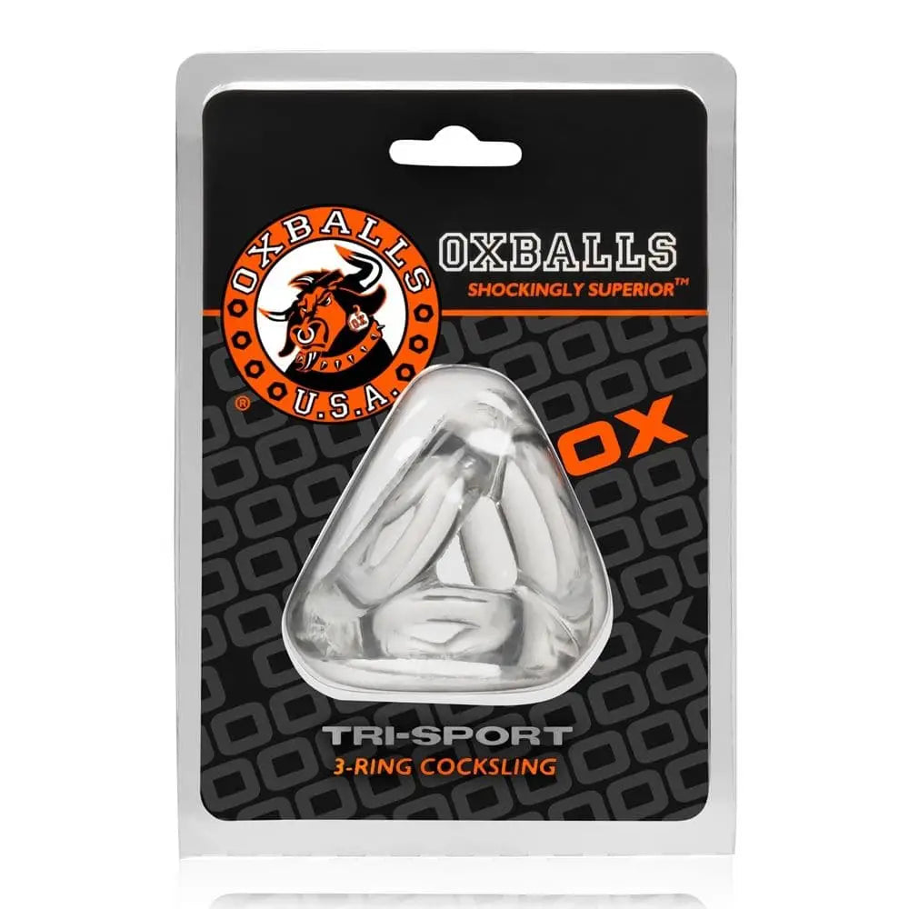 Oxballs Tri Sport Clear – Triple-ring Stretch Cocksling Sex Toy - Save 25% - Sale United Kingdom Stoke-on-trent