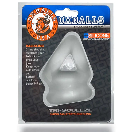 Oxballs Tri-squeeze Cocksling & Ballstretcher Clear - Save 25% - Tri-squeeze - Fast Shipping - Sale United Kingdom Stoke-on-trent