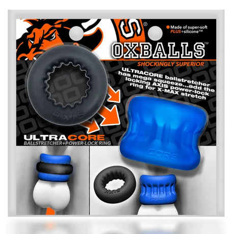 Oxballs Ultracore Core Ballstretcher with Axis Ring Blue Ice - Save 25% - with - Fast - Sale United Kingdom Stoke-on-trent
