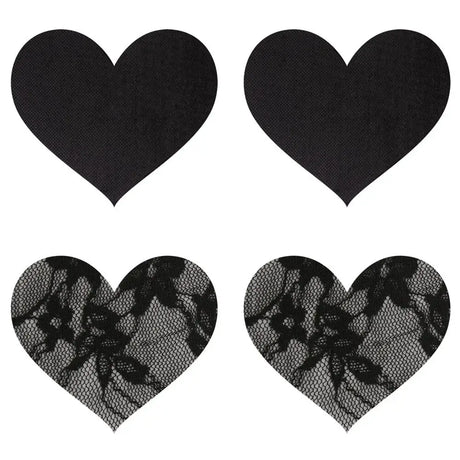 Peekaboo Pasties Satin and Lace Hearts - Save 25% - Fast Shipping - Sale United Kingdom Stoke-on-trent