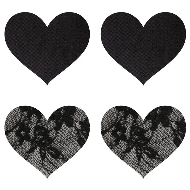Peekaboo Pasties Satin and Lace Hearts - Save 25% - Fast Shipping - Sale United Kingdom Stoke-on-trent