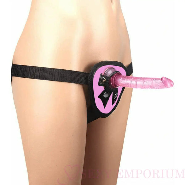 Pegging Strap on Dildo Sex Toy with Harness for Women Men Couples Pink - on with for - Original Sexy Emporium – our Exclusive Collection