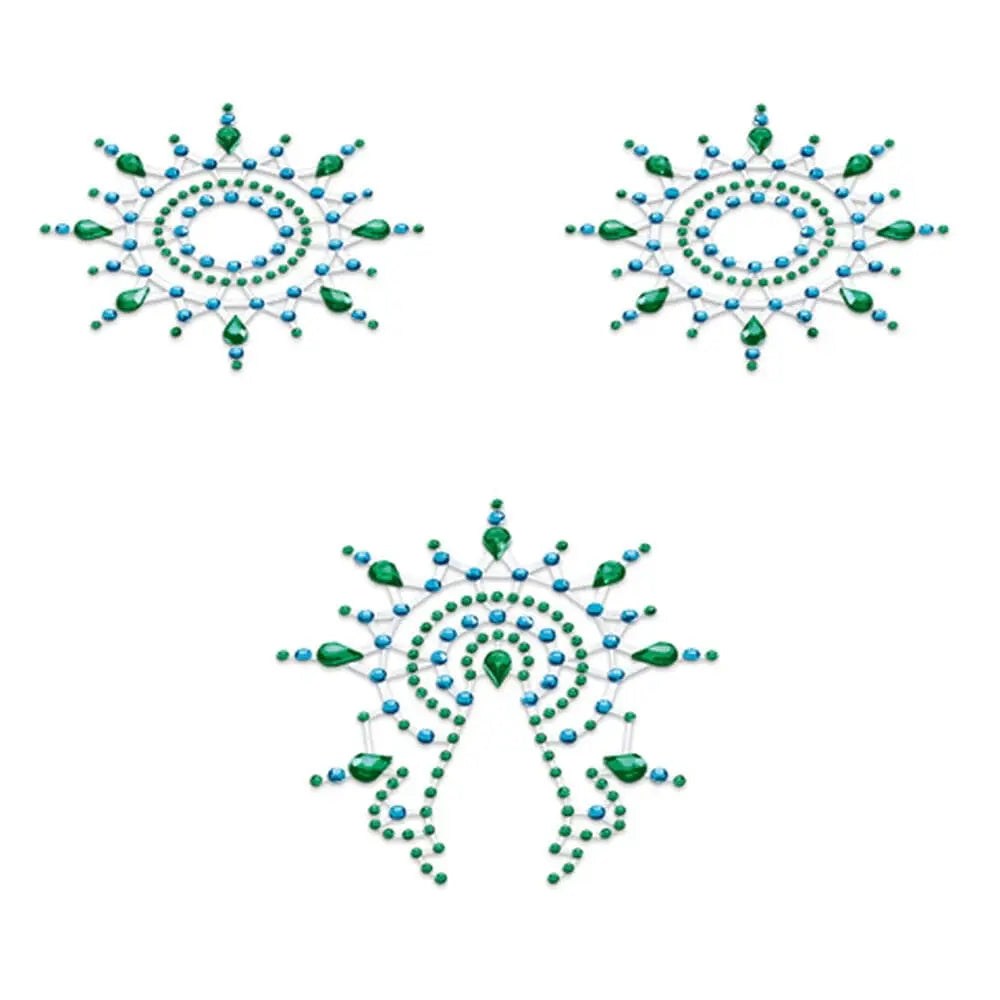 Petits Joujoux Gloria Nipple and Vagina Pasties Green - Save 25% - and - Fast Shipping - Sale United Kingdom Stoke-on-trent