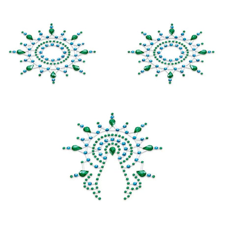 Petits Joujoux Gloria Nipple and Vagina Pasties Green - Save 25% - and - Fast Shipping - Sale United Kingdom Stoke-on-trent