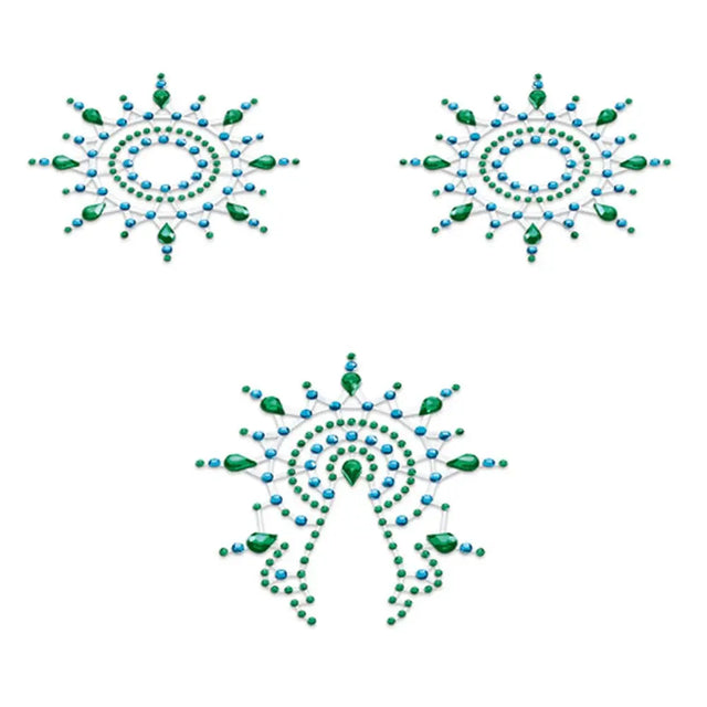 Petits Joujoux Gloria Nipple and Vagina Pasties Green - Save 25% - and - Fast Shipping - Sale United Kingdom Stoke-on-trent