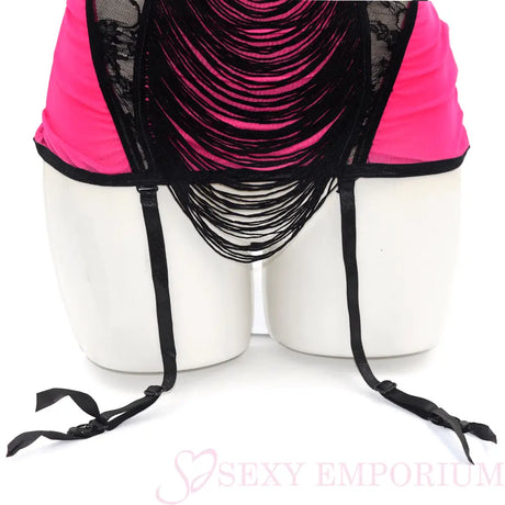 Pink and Black Caberet Bustier - Fast Shipping - Sale United Kingdom Stoke-on-trent