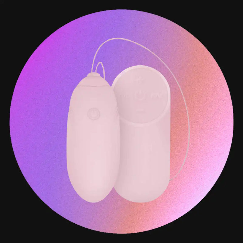 Pink vibrating egg with remote.