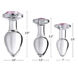 Pink Gem Glass Anal Plug Set - Save 25% - Fast Shipping - Sale United Kingdom Stoke-on-trent