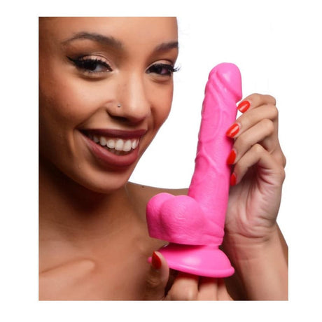 Pink Suction Cup Disco Dildo