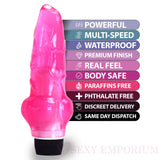 Pink Vibrator Sex Toy Realistic Vibrating Dildo Women and Men G-spot Rabbit Wand - Original Sexy Emporium – our Exclusive Collection United