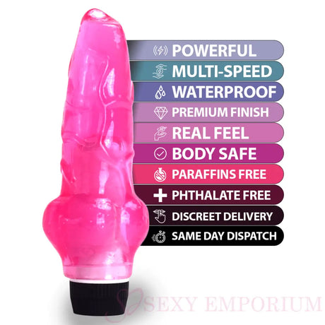 Pink Vibrator Sex Toy Realistic Vibrating Dildo Women and Men G-spot Rabbit Wand - Original Sexy Emporium – our Exclusive Collection United