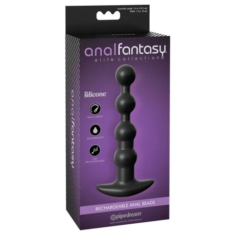 Pipedream - Anal Fantasy Elite - Rechargeable Beads - Black - Save 5% - United Kingdom Stoke-on-trent