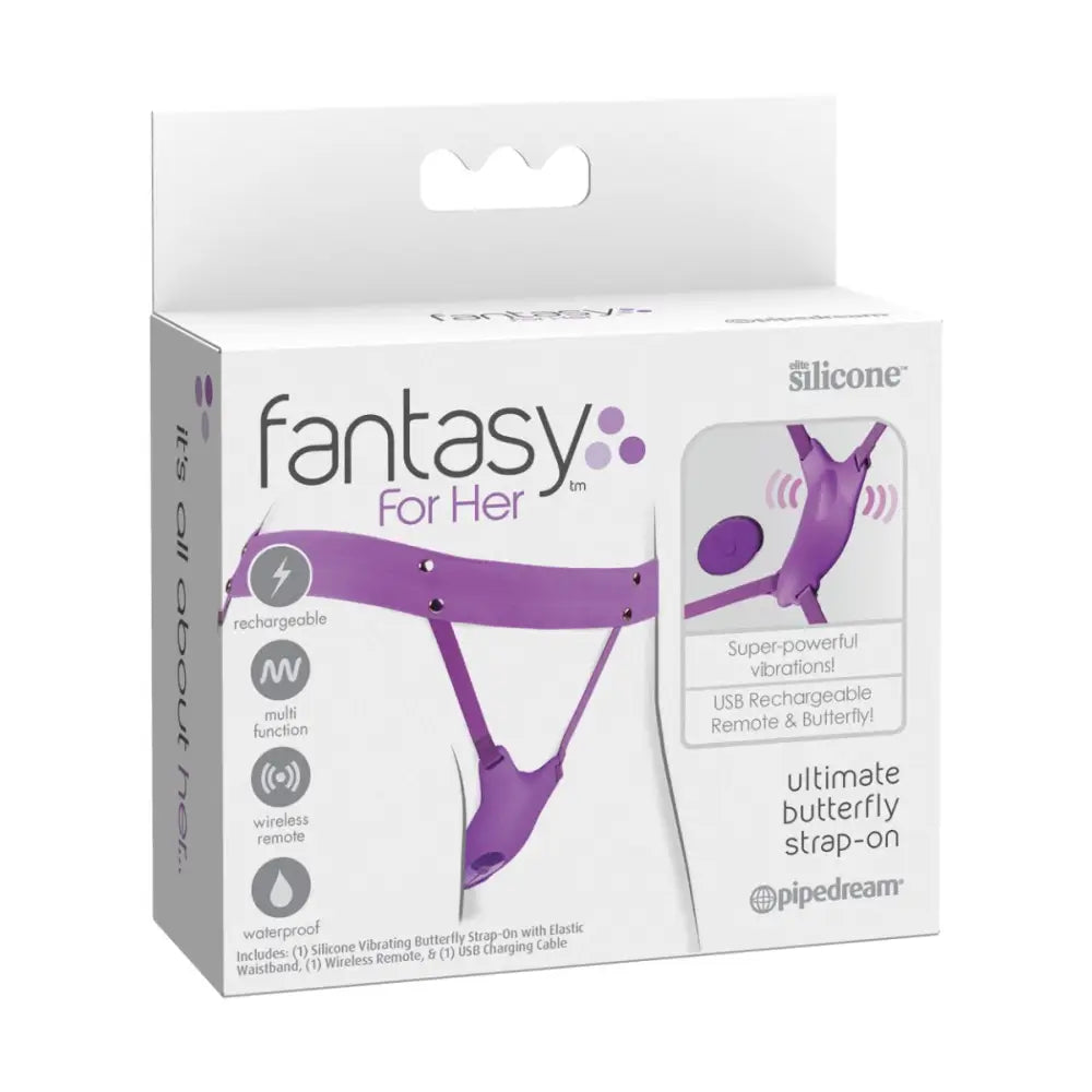 Pipedream - Fantasy for Her - Ultimate Butterfly Strap-on - Purple - Save 5% - App/remote Controlled Vibrators United Kingdom Stoke-on-trent