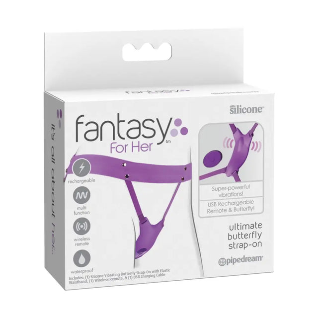 Pipedream - Fantasy for Her - Ultimate Butterfly Strap-on - Purple - Save 5% - App/remote Controlled Vibrators United Kingdom Stoke-on-trent