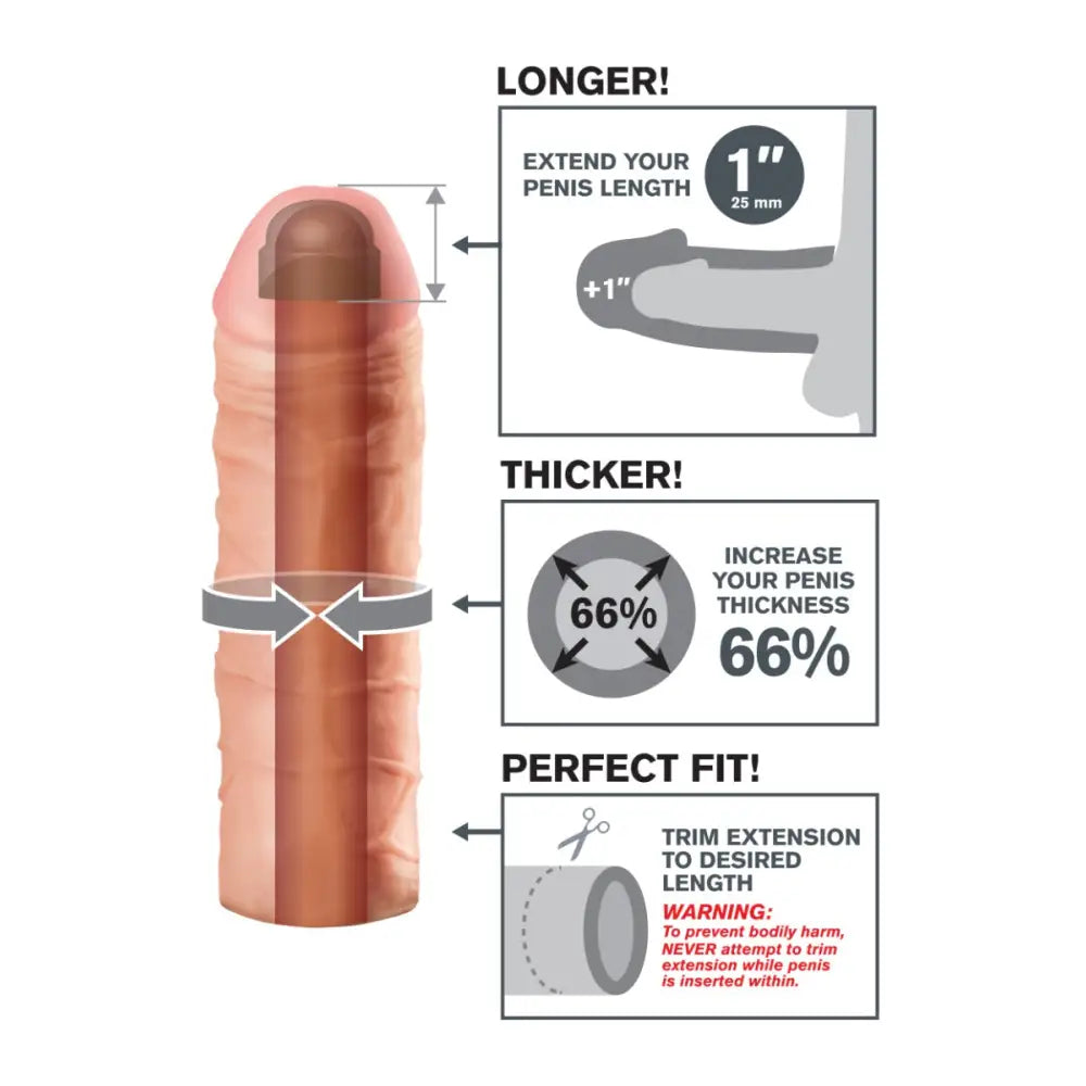 Pipedream - Fantasy X-tensions - Mega 1’’ Extension - Light - Save 5% - Sale United Kingdom Stoke-on-trent