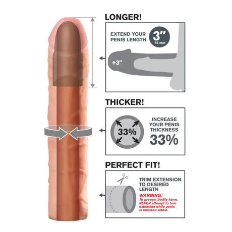 Pipedream - Fantasy X-tensions - Perfect 3’’ Extension - Light - Save 10% - Sale United Kingdom Stoke-on-trent