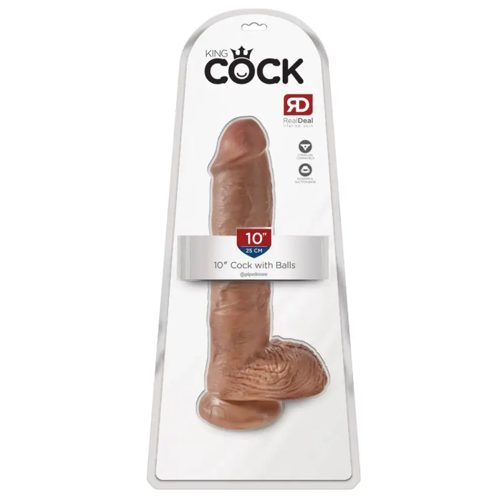 Pipedream - King Cock - 10’’ with Balls - Tan - Save 10% - Big Dildos United Kingdom Stoke-on-trent