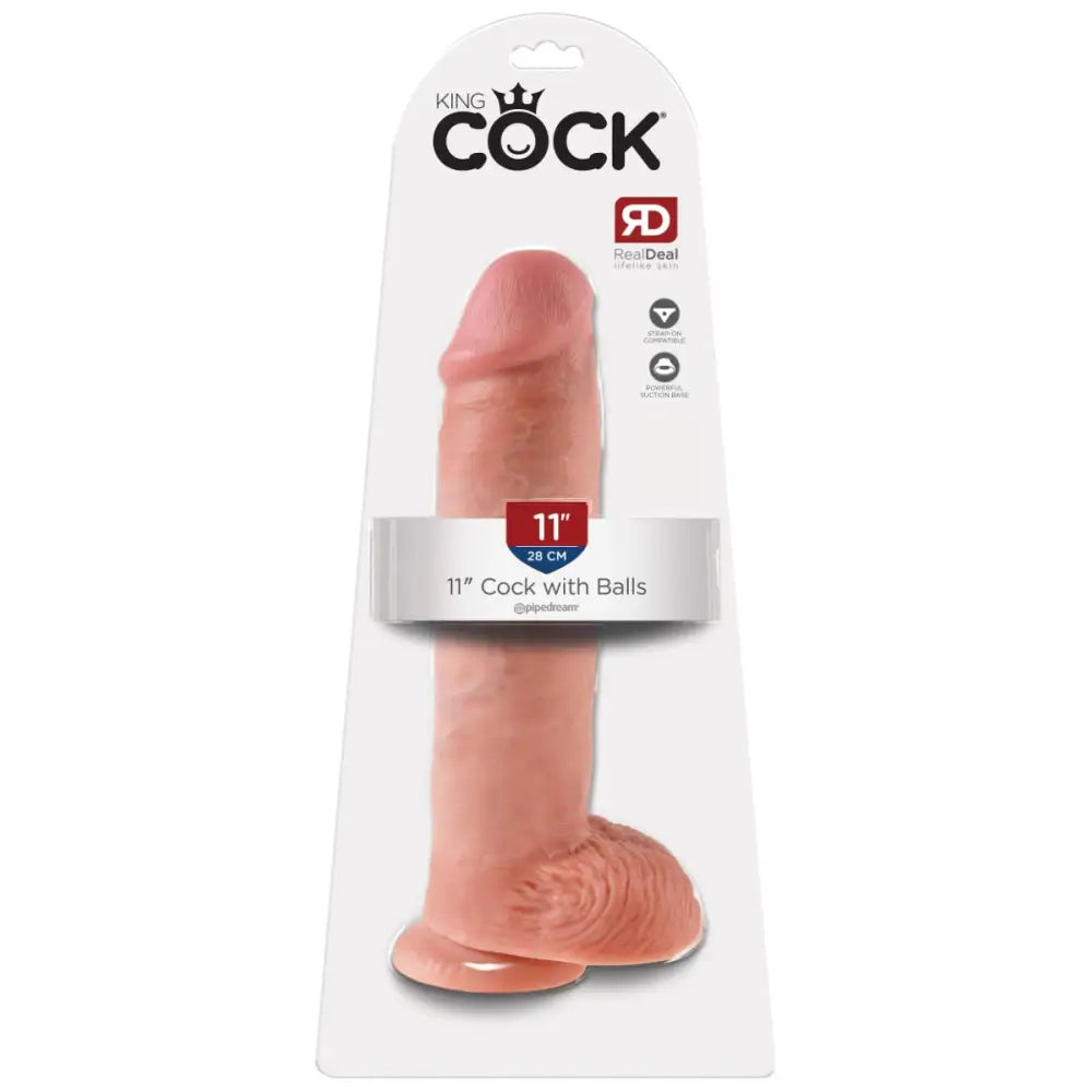 Pipedream - King Cock - 11’’ with Balls - Light - Save 5% - Big Dildos United Kingdom Stoke-on-trent