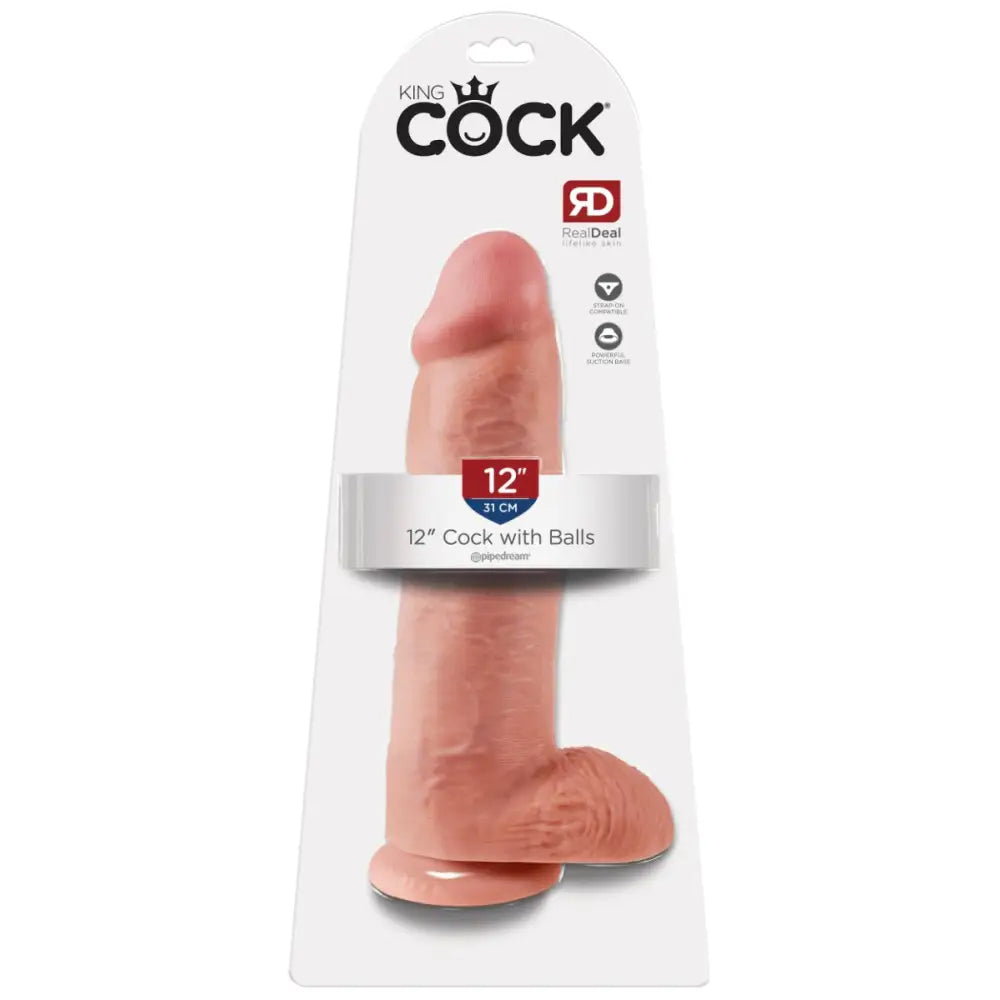 Pipedream - King Cock - 12’’ with Balls - Light - Save 10% - Dildos United Kingdom Stoke-on-trent