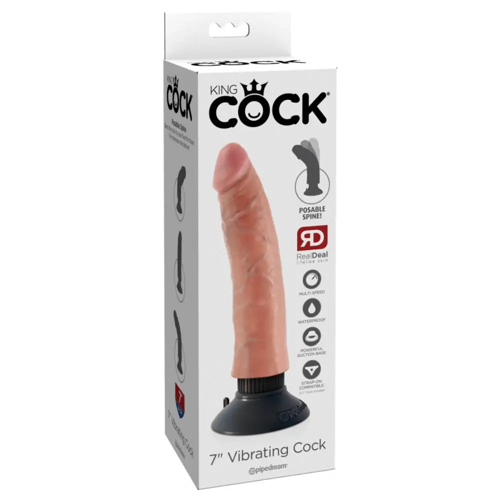Pipedream - King Cock - 7’’ Vibrating - Light - Save 5% - Dildos United Kingdom Stoke-on-trent