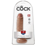 Pipedream - King Cock - 7’’ with Balls - Tan - Save 15% - Dildos United Kingdom Stoke-on-trent