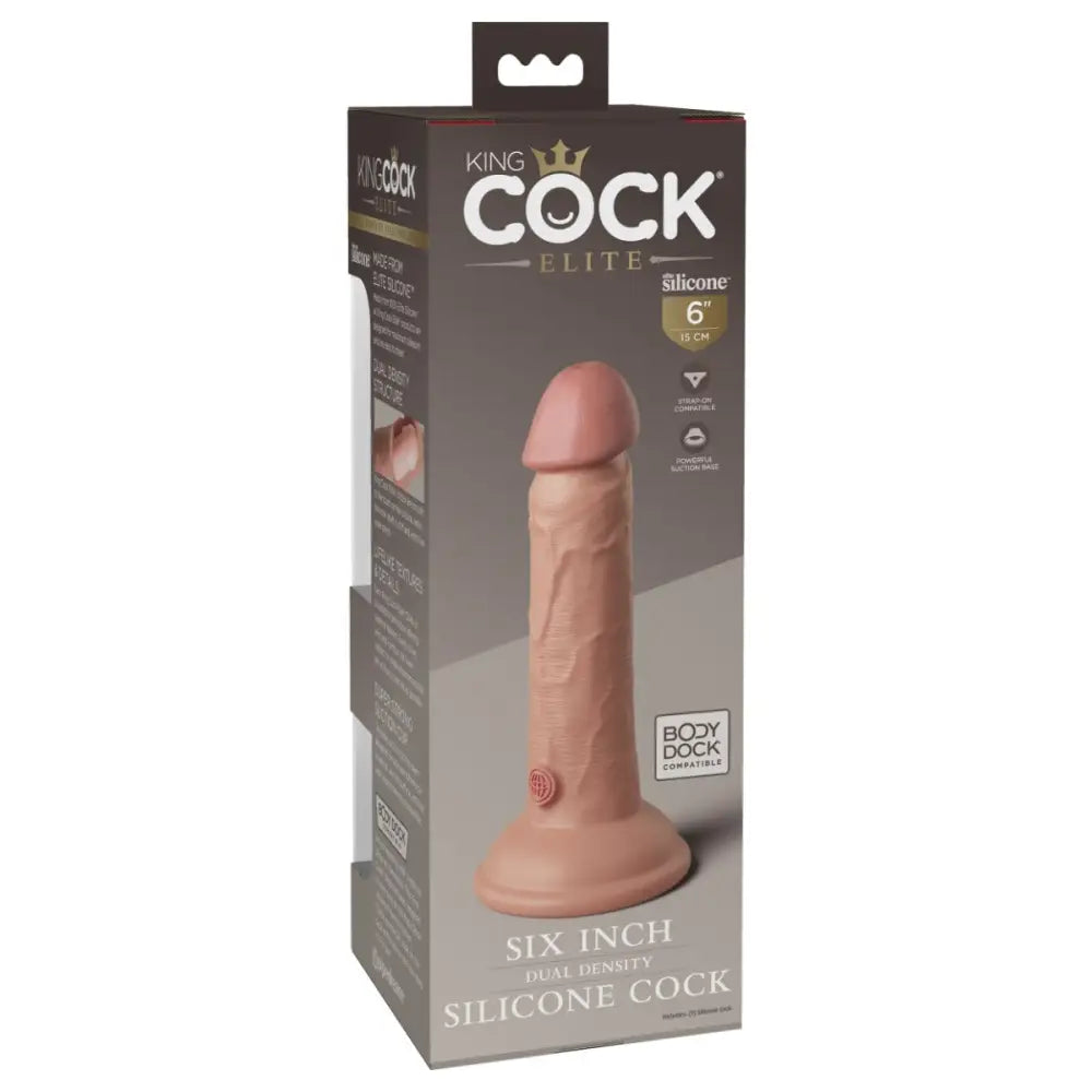 Pipedream - King Cock Elite - 6’’ Dual Density Silicone - Light - Save 5% - Dildos United Kingdom Stoke-on-trent