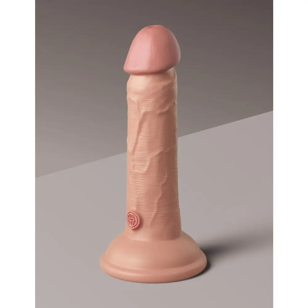 Pipedream - King Cock Elite - 6’’ Dual Density Vibrating Silicone - Light - Save 10% - Dildos United Kingdom Stoke-on-trent