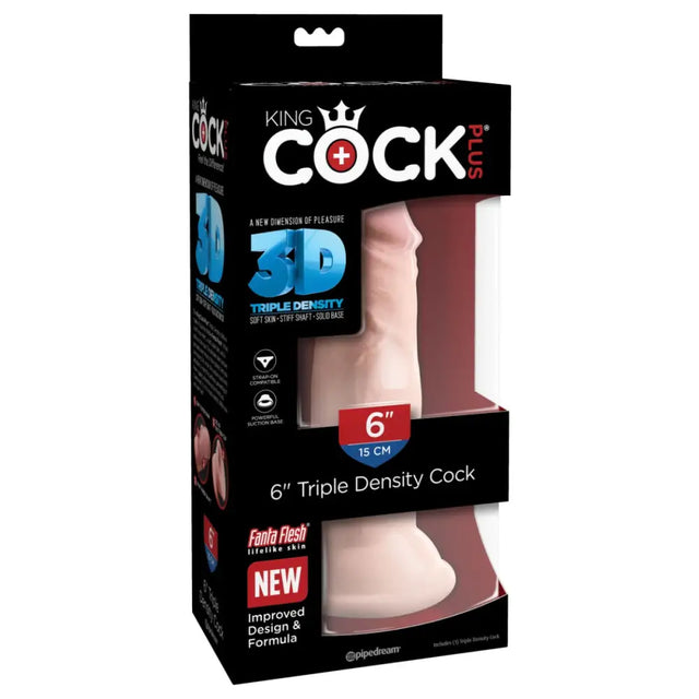 Pipedream - King Cock Plus - 6’’ Triple Density - Light - Save 15% - Dildos United Kingdom Stoke-on-trent