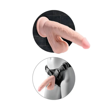Pipedream - King Cock Plus - 6’’ Triple Density with Swinging Balls - Light - Save 10% - Dildos United Kingdom Stoke-on-trent