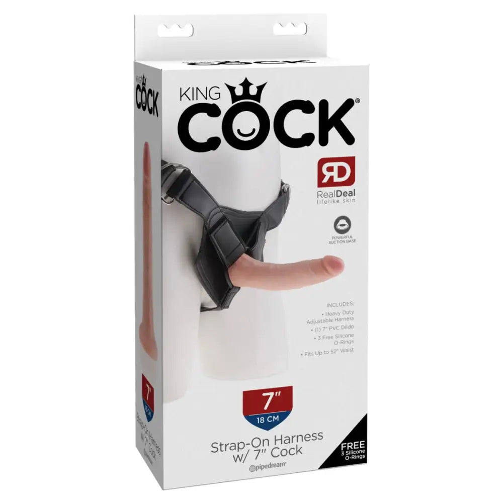 Pipedream - King Cock - Strap on Harness with 7’’ - Light - Save 10% - Sale United Kingdom Stoke-on-trent