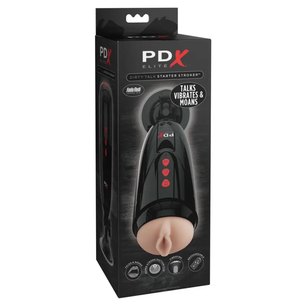 Pipedream - Pdx Elite - Dirty Talk Starter Stroker - Light/black - Save 10% - Sale United Kingdom Stoke-on-trent