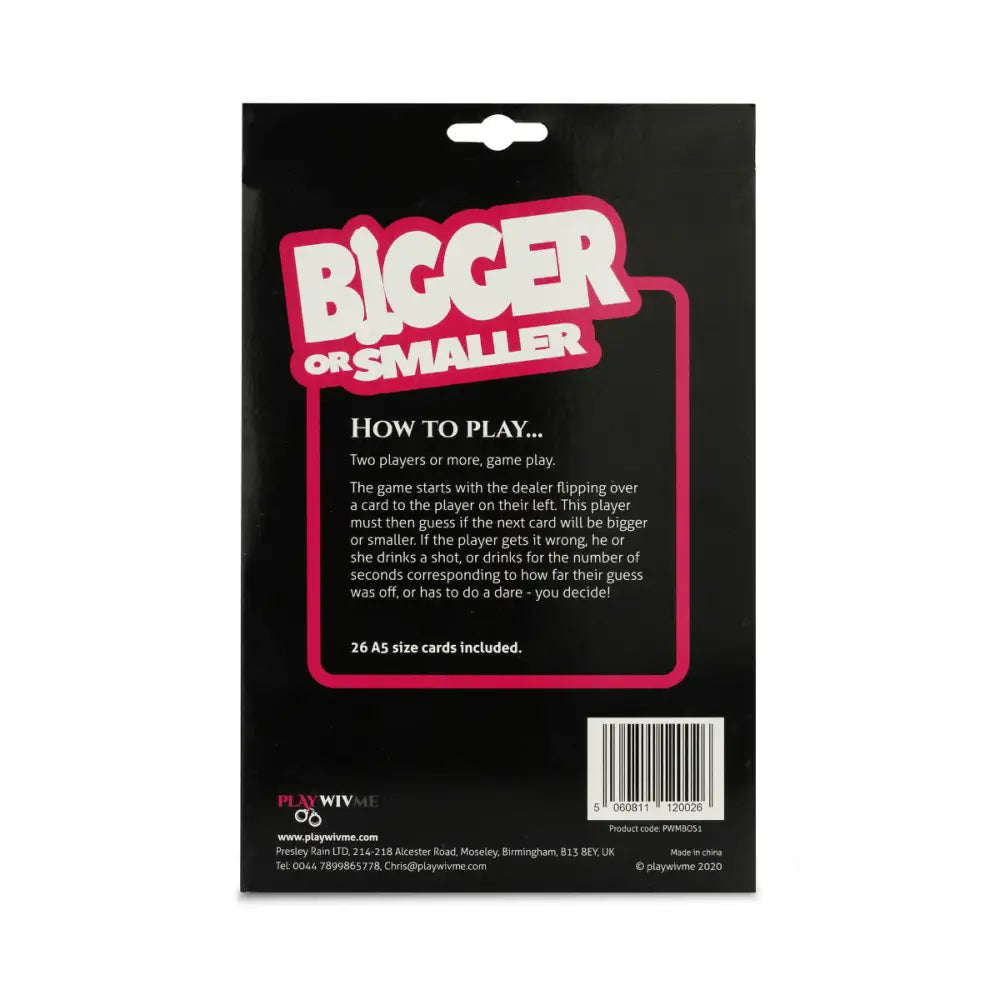 Play Wiv me - Bigger or Smaller Card Game - Save 20% - me - Fast Shipping - Sale United Kingdom Stoke-on-trent