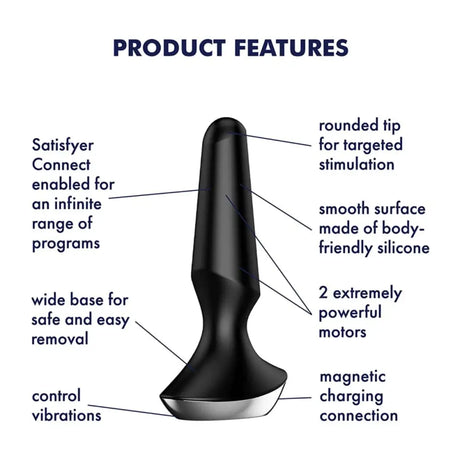 Plug-ilicious 2 Black - Sex Toys - Save 25% - Fast Shipping - Anal Dildos United Kingdom Stoke-on-trent