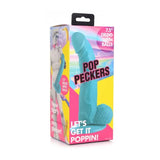 Pop Peckers Dildo with Balls Blue 7.5 Inch with Fast Shipping United Kingdom Stoke on Trent