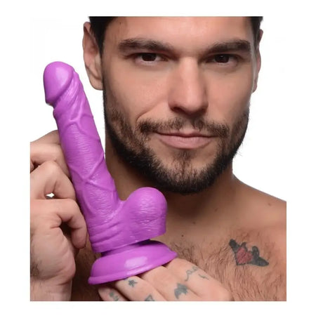Pop Peckers Dildo with Balls Purple 6.5 Inch with Fast Shipping United Kingdom Stoke on Trent